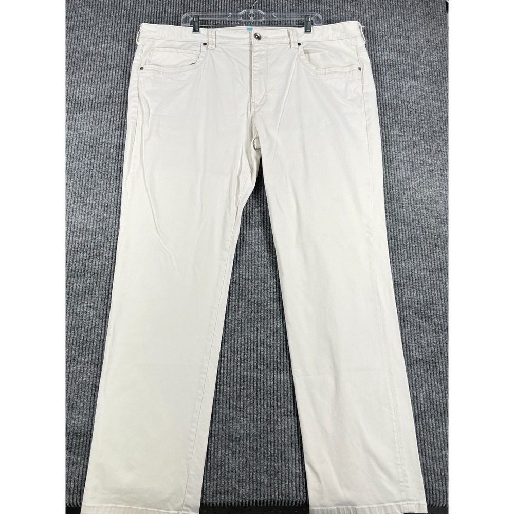 Tommy Bahama Pants Mens 42x32 White 5 Pocket Causal Comfort Beach Vacation Golf